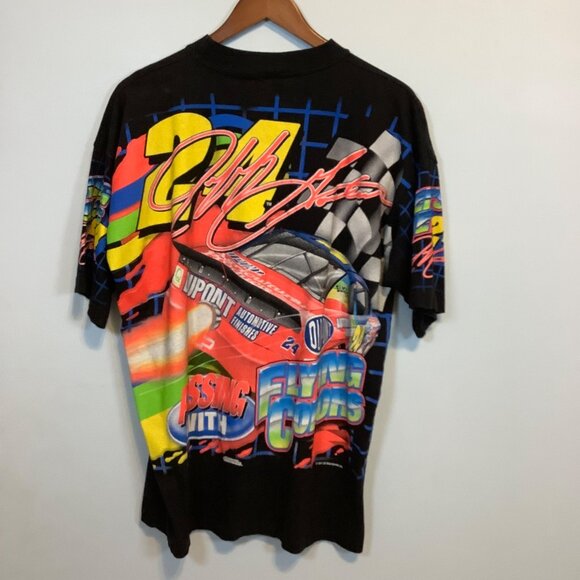 VTG Rare NASCAR #24 Jeff Gordon Jeff’s Jet All Over Print T-Shirt Men’s Large - Picture 14 of 15